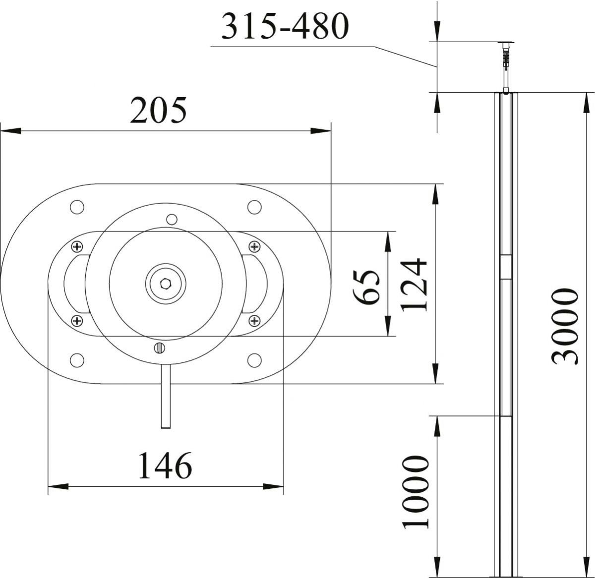 Installationssäule ISST70140BEL