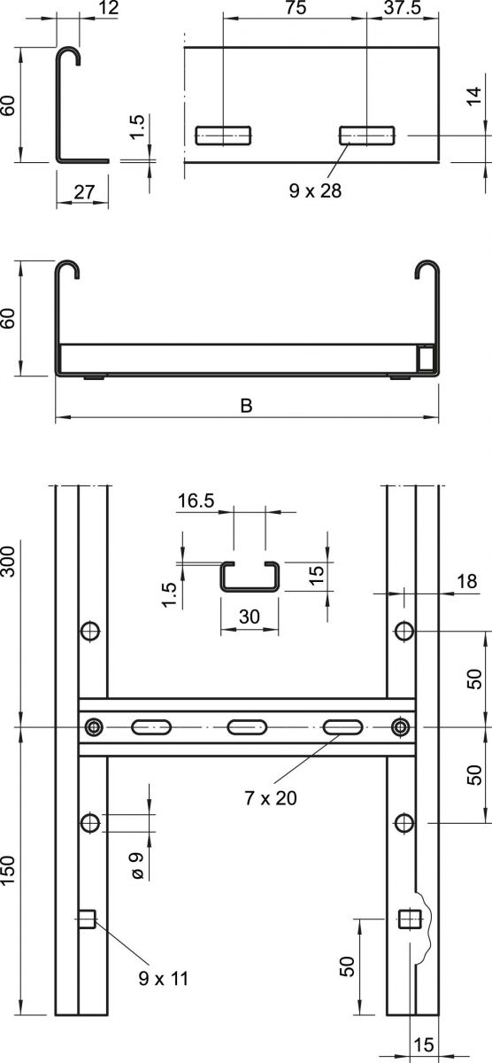 Kabelleiter LG 620VS6FSK LGR