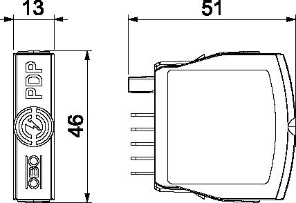 Steckb.Datenleitungsschutz PDP-P-2-48