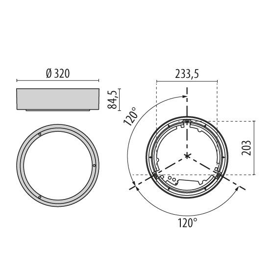 LED-Wand-/Deckenleuchte 30416090101