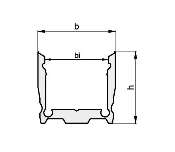 Aufbau-Aluminium-Profil TRPA2501