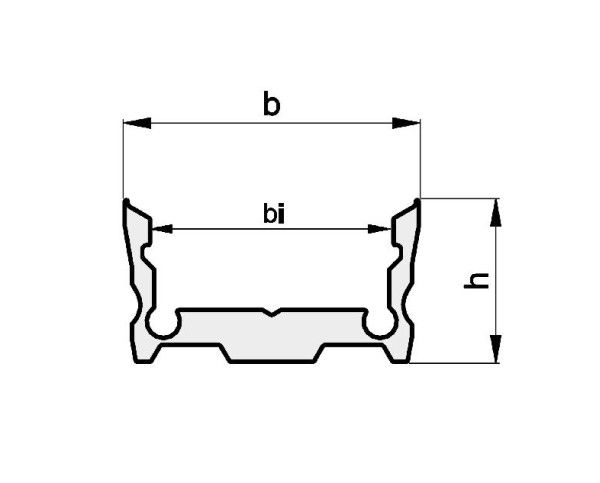 Aufbau-Aluminium-Profil TRPA2513