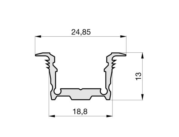 Einbau-Aluminium-Profil TRPA2523