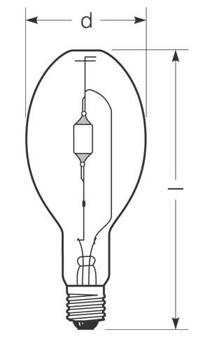 Halogen-Metalldampflampe HRI-E 1000W/NSC/230C