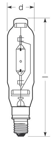 Halogen-Metalldampflampe HRI-T 2000W/NSC/400/