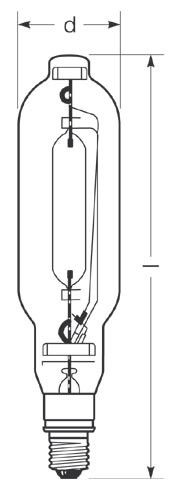 Halogen-Metalldampflampe HRI-T 2000WD/I400E40