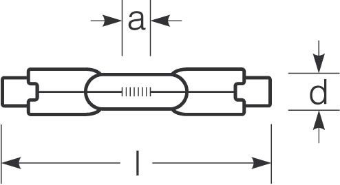 Halogenlampe für Flugplatz RHA 200W/8,33A/R7S