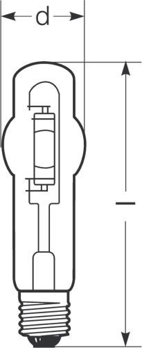 Halogenmetalldampflampe E40 430W 34000lm 5500K  HRI-BT 400W/D/PRO/230/E40