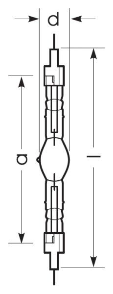 Halogenmetalldampflampe HRI-TS2000WD/S/DP400