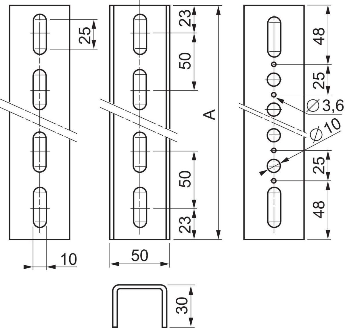 Standard-Montageschine SF NSYVR22