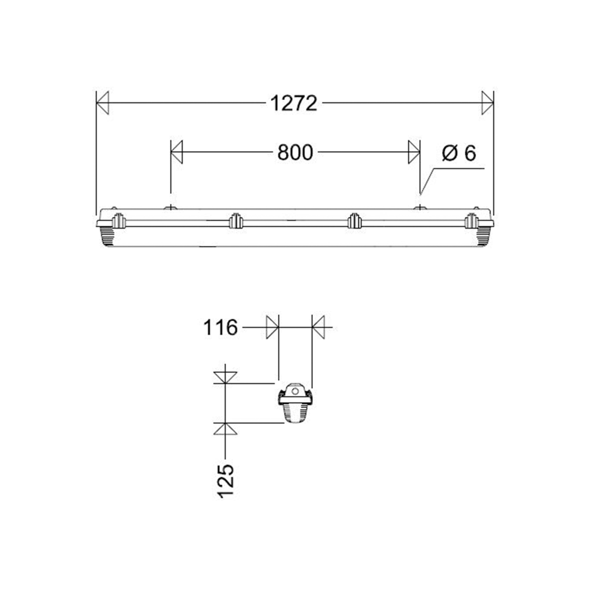 LED-Feuchtraumleuchte 161 12L60 IFS