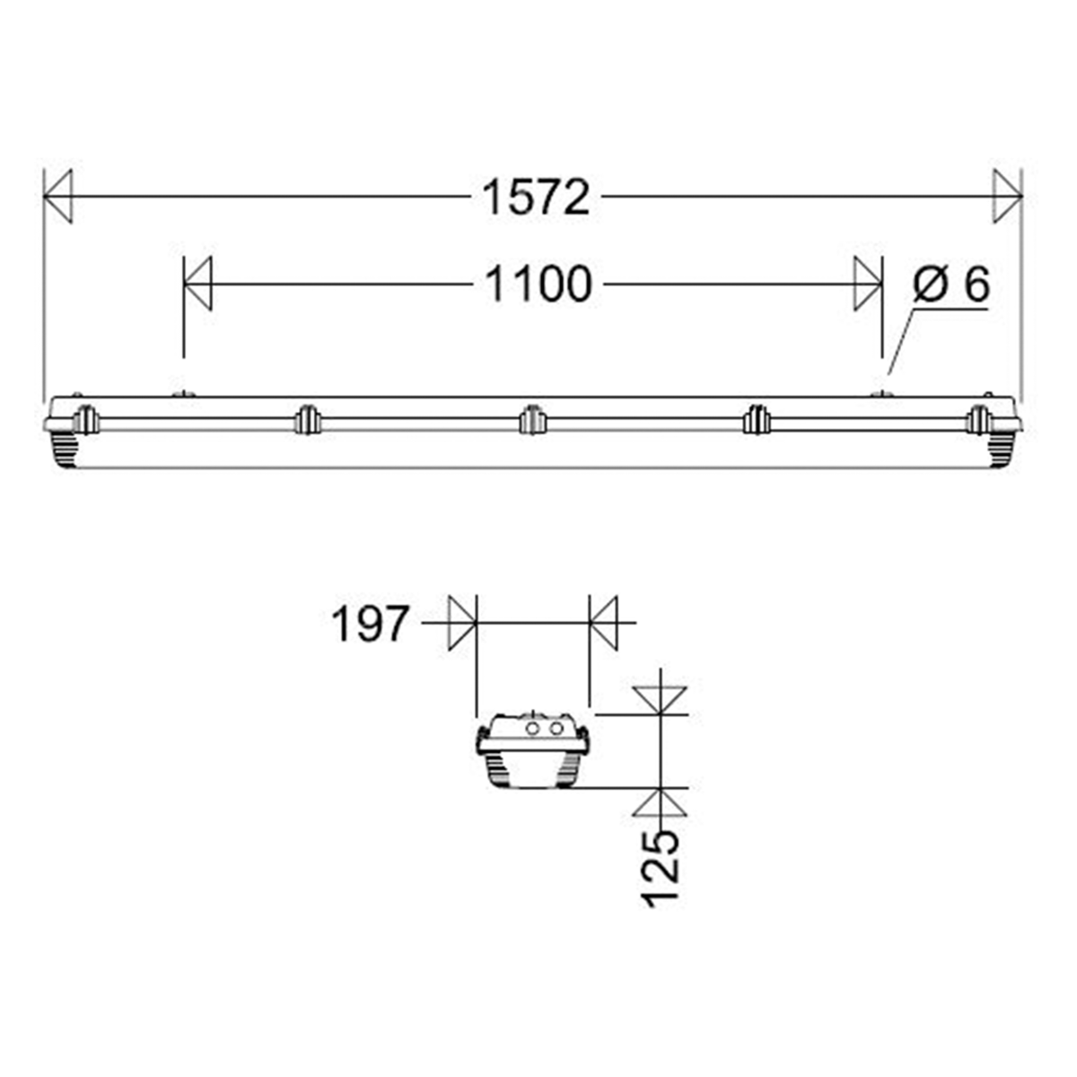 LED-Feuchtraumleuchte 162 15L150 IFS