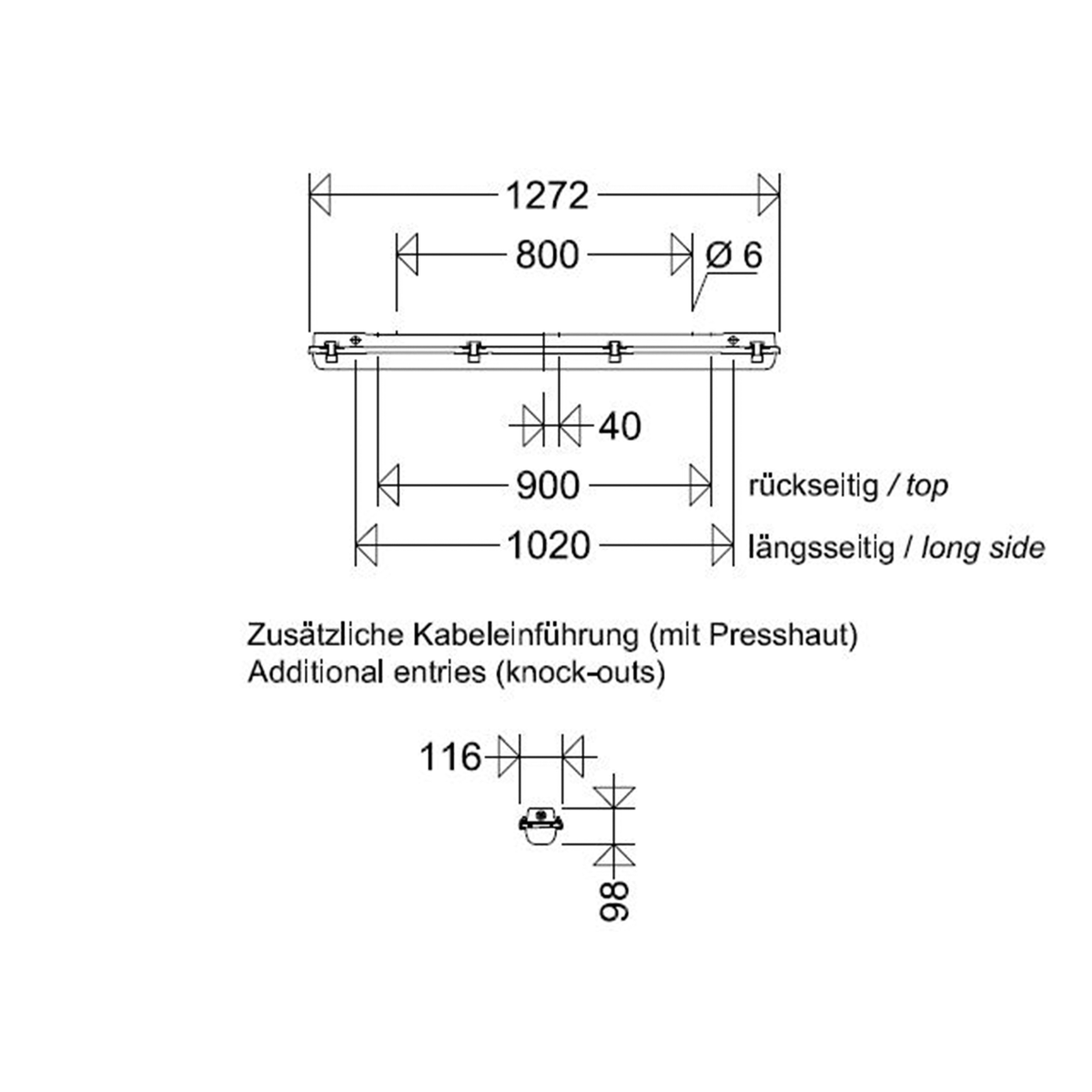 LED-FR-Wannenleuchte 163 12L42 IFS