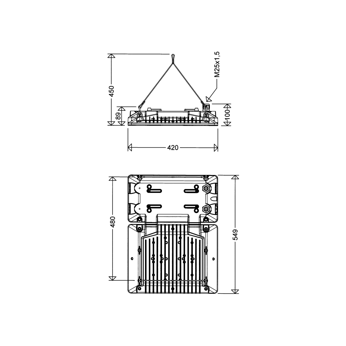 LED-Hallenstrahler 3301 L160 H60