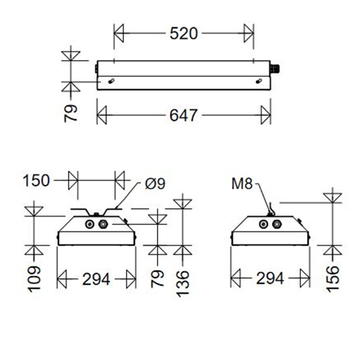 LED-Stahlblechleuchte 185 06L45 SSK