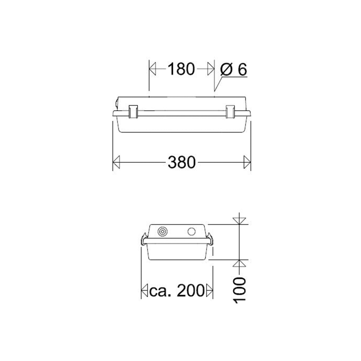 LED-Wannenleuchte 164KL L05G2