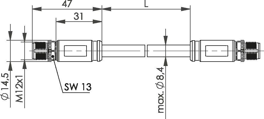 STX M12x1-M12x1 VL 100017161