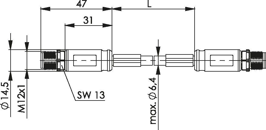 STX M12x1-M12x1 VL 100017190