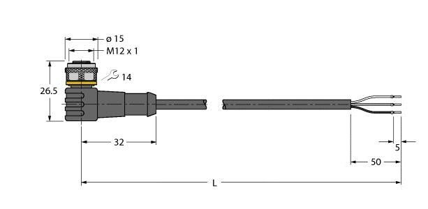 Aktuator-/Sensorleitung WKC4T-2/TEL