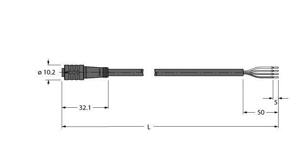 Aktuator- u. Sensorleitung PKG4Z-2/TEL