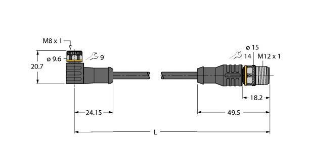 Aktuator- u. Sensorleitung PKW3M-P7X #6626199