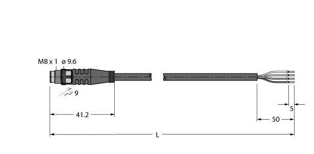 Aktuator- u. Sensorleitung PSG4M-10/TEL