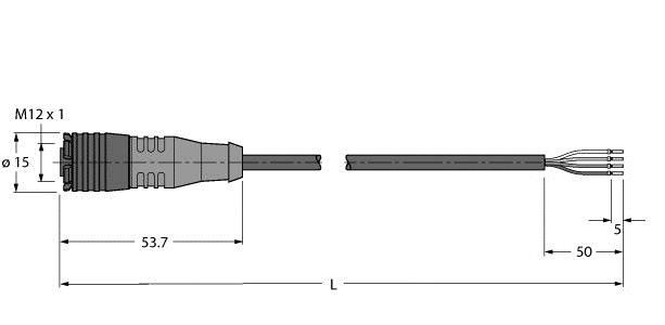 Aktuator- u. Sensorleitung RKC4.4Q-2/TXL