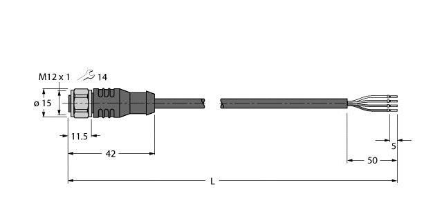 Aktuator- u. Sensorleitung RKCV4.4T-10/TEL