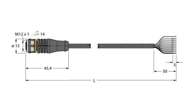 Anschlussleitung RKS8T-10/TEL