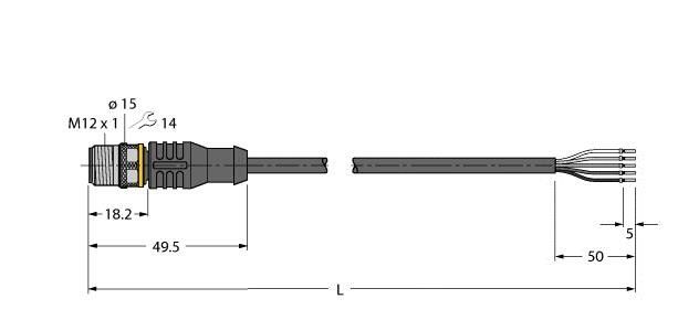 Anschlussleitung RSC4.5T-10/TEL