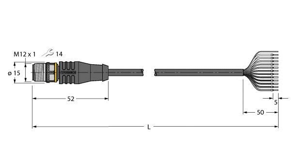 Anschlussleitung RSS12T-5/TEL