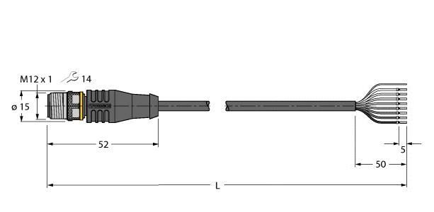 Anschlussleitung RSS8.800T-10/TXL