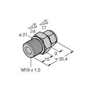 Klemmringverschraubung CF-M-6-M18-A4