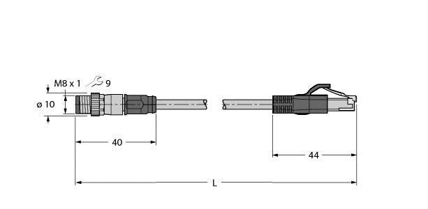 Leitung für Industrial PSGS4MRJ45S441625M