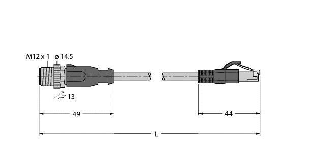 Leitung für Industrial RSSD-RJ45S-4416-15M