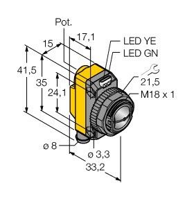 Opto Sensor QS18VP6CV45Q7