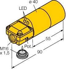 Sensor kapazitiv BC20-K40SR-VP4X2