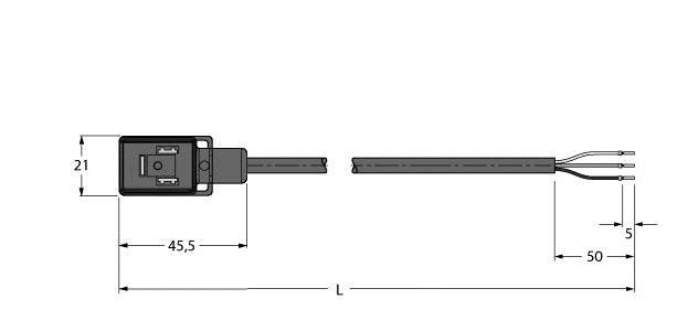 Ventilsteckverbinder VBS02-S80E-10/TXL