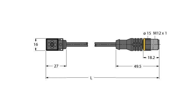 Ventilsteckverbinder VC8S22-T8 #6606892