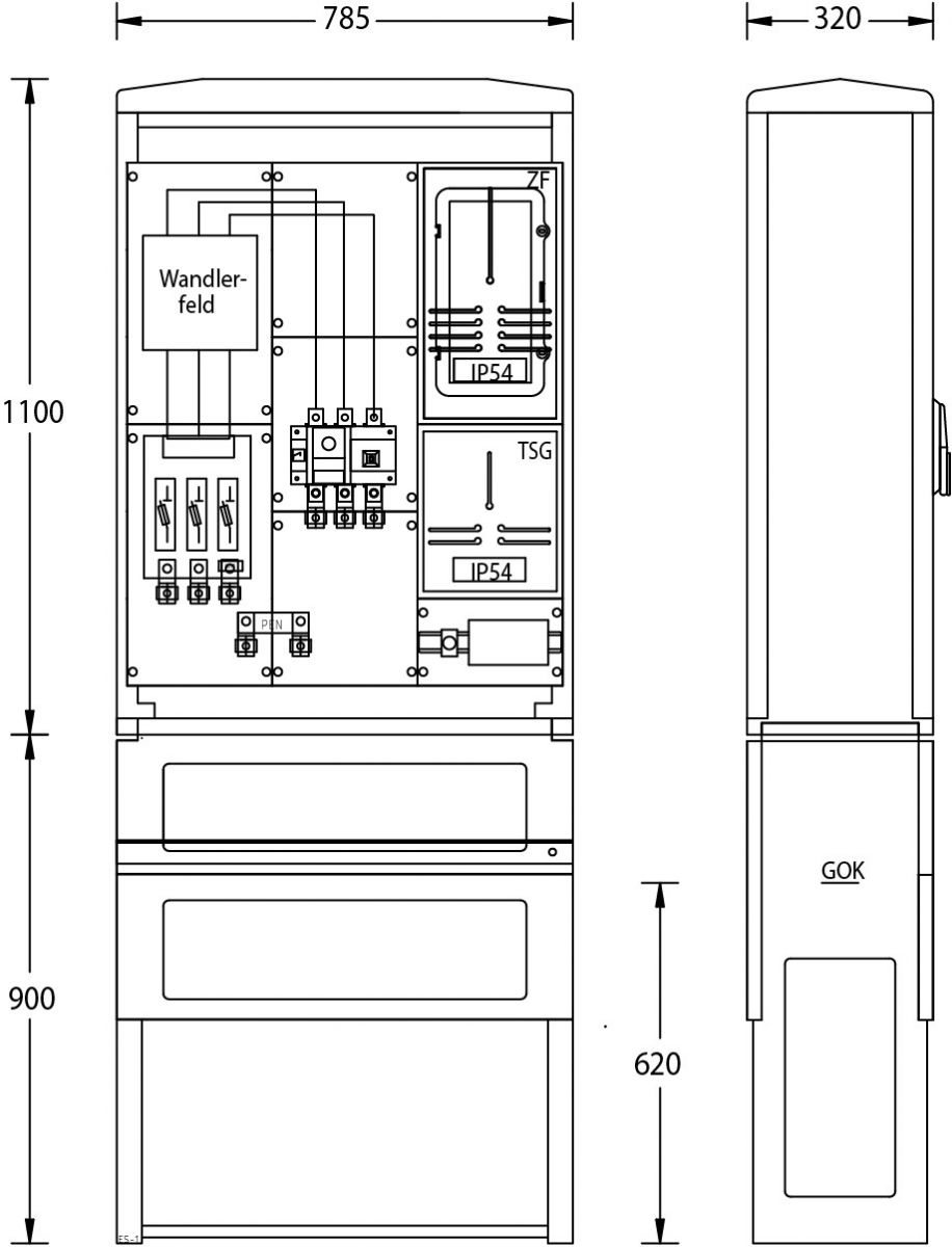 Wandlermessung WM-ZP-250A Westnetz