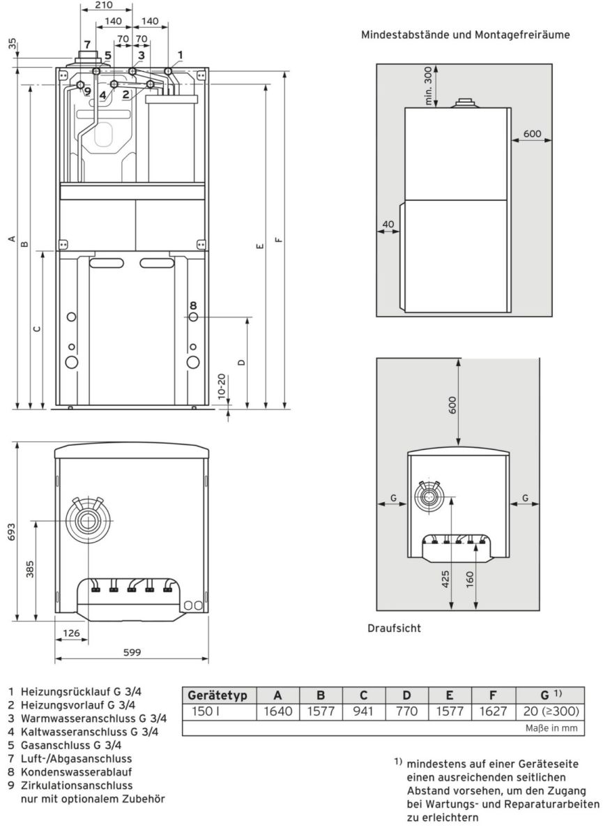 Kompaktgerät Brennwert VCC 206/4-5 150 E