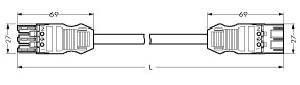 771-9993/006-201 BUCHSE-STECKER 3-POL SCHWARZ 2M