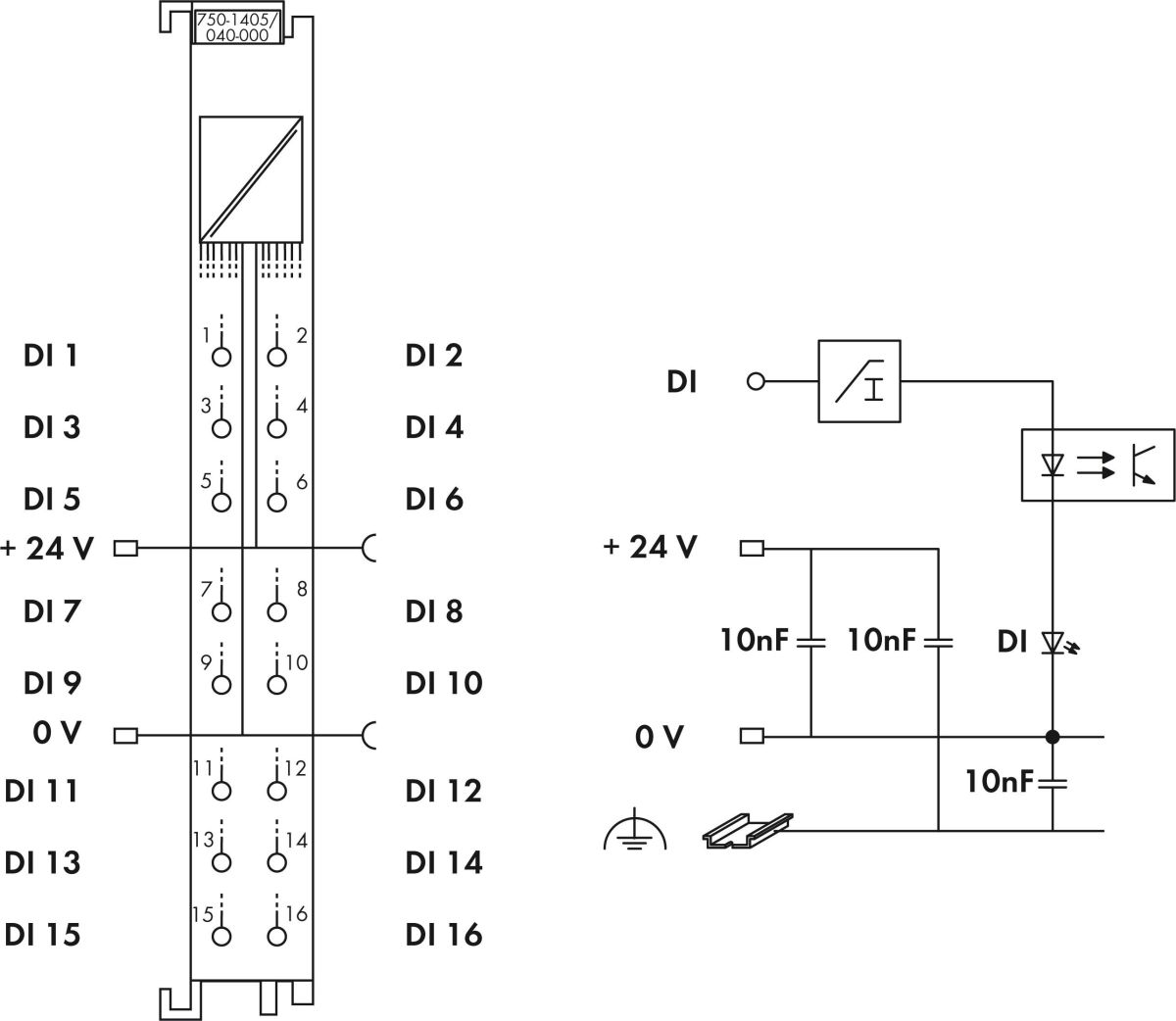 Digitaleingangsklemme 750-1405/040-000