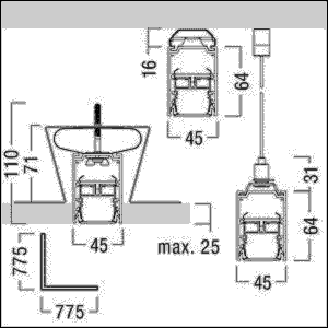 Eckleuchte LED-Lichtlinie SLOIN SLIM #42188805