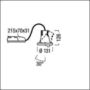 LED-Deckeneinbauleuchte CAR EVO M #60819127