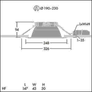 LED-Downlight CETUS3L3000-840HFRWH