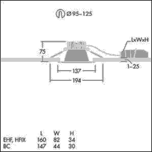 LED-Downlight CETUS3S800-840EHFRWH