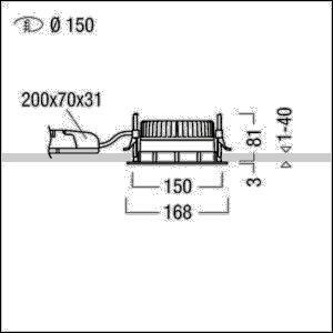 LED-Einbauleuchte P-EVOR150L #60819022