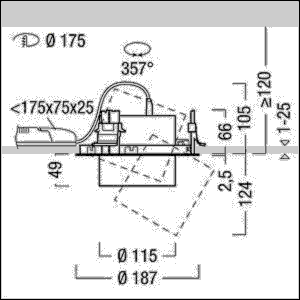 LED-Einbaustrahler V2-R L3800 #60716761