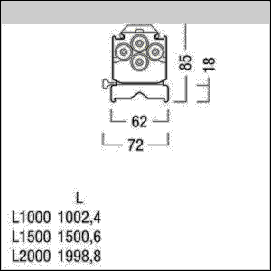 LED-Lichtbandleuchte IP64 TEC C 1000 #42936521